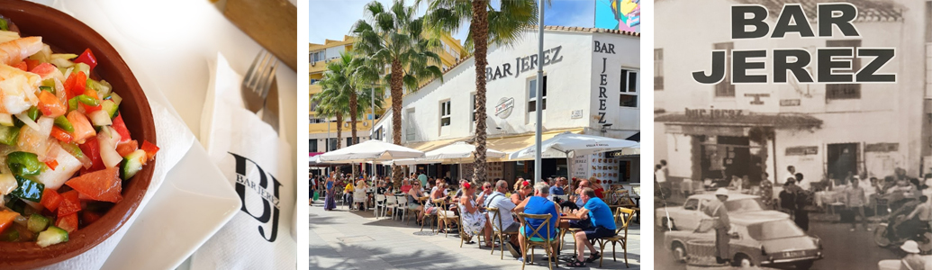 Foto de exterior y platos de Bar Jerez